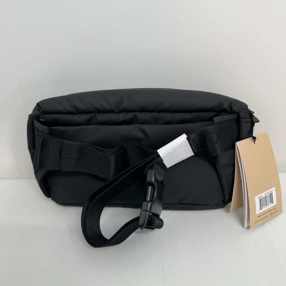 NWT CALPAK Luka Belt Bag Adjustable Strap Black Puffer Fanny Pack Travel - Picture 2 of 7